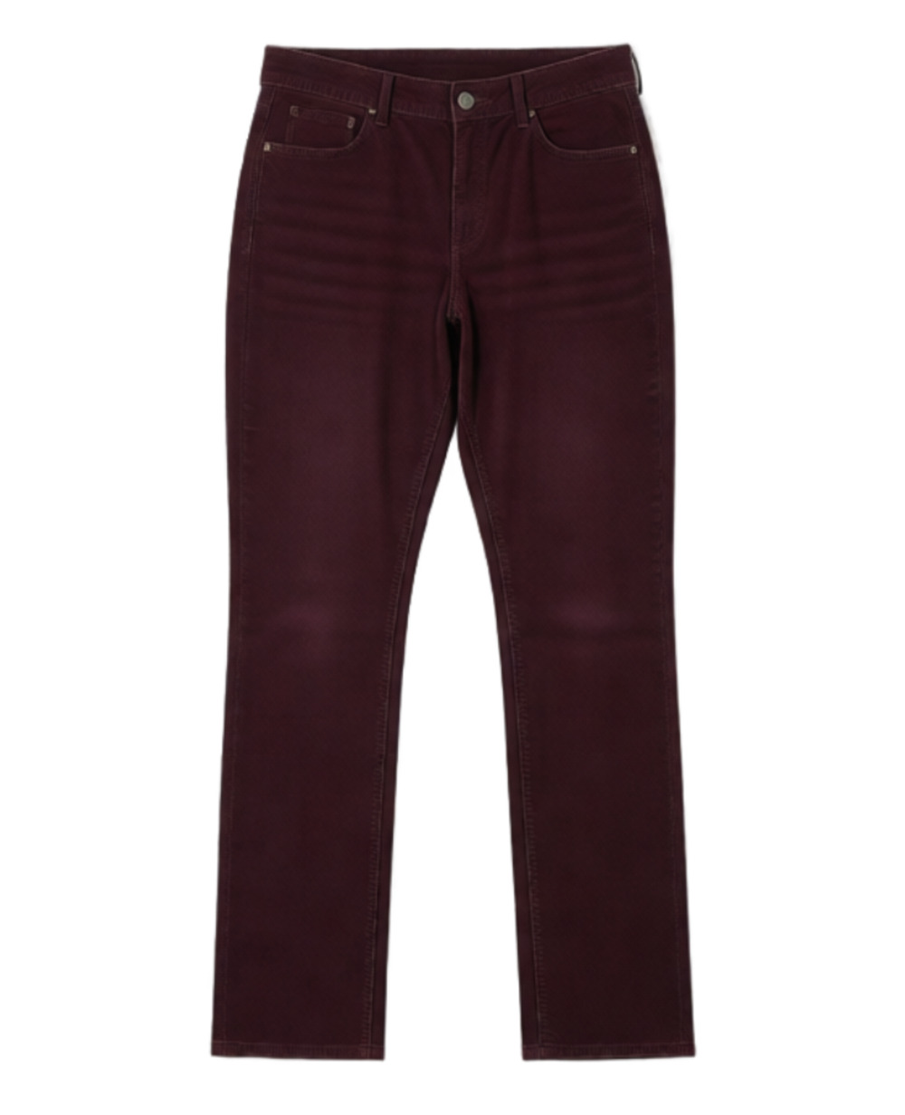 LOFT Modern Straight Corduroy Pants Size 30/10 Purple Plum